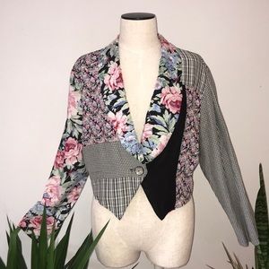 Vintage 1989 Cotton light  Floral Jacket,